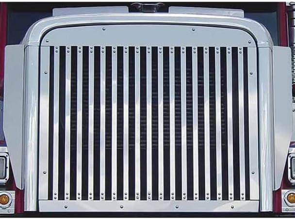 Replacement For FREIGHTLINER FL132 CLASSIC XL YEAR 2009 SS GRILLE W17 VERTICAL BARS by Technical Precision