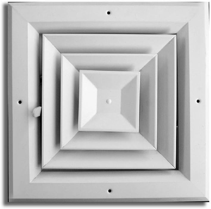TruAire 10 in. x 10 in. 4 Way Square Ceiling Diffuser