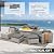 WAROOM Patio Furniture Set 6 Piece Grey Wicker Outdoor Furniture Patio Sectional Sofa Couch PE Rattan Conversation Sets with Fire Pit Table, Grey Cushion
