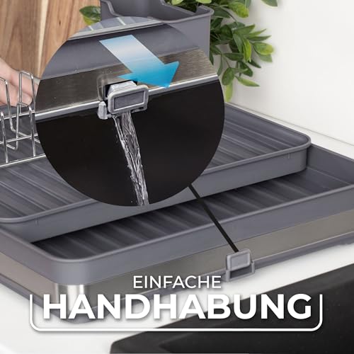 Vileda Abtropfgestell ausziehbar 36,6 bis 51,5 cm mit Besteckhalter – Ansicht 7