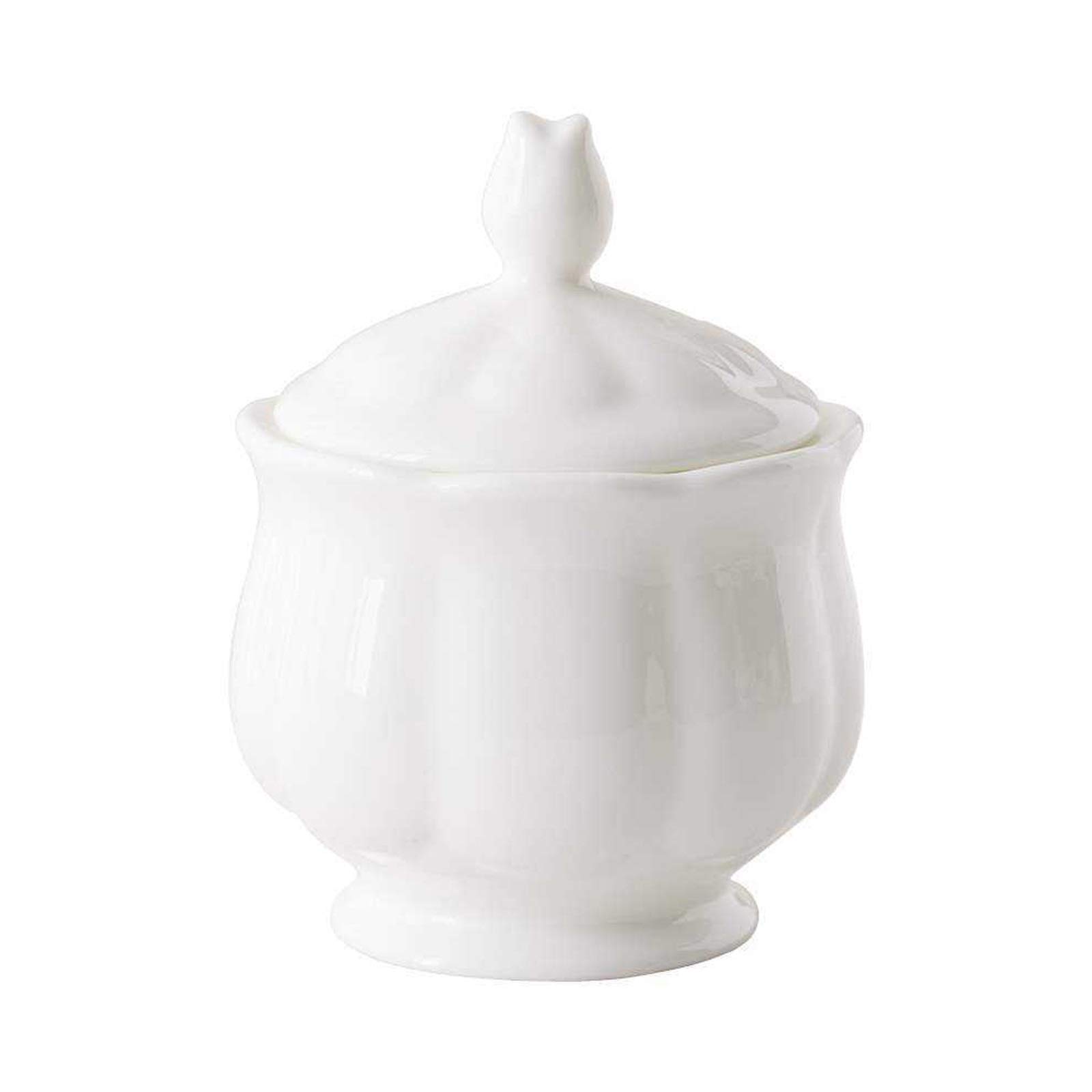 Azucarero Retro con Tapa, Cubo de café, azucarero, té, azúcar granulado Blanco, azucarero de cerámica