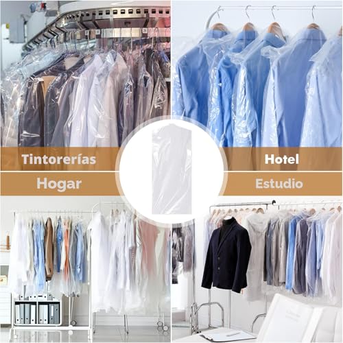 Miniatura 7 de Hejo 30 Piezas Fundas Ropa Armario De Plástico, 60 140cm Funda Ropa Armario, Funda Traje, Fundas Ropa Antipolvo, Para Camisas, Chaquetas, Trajes, Jerseys