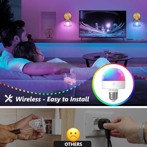 Image of Vintage Battery Operated Wall Sconce, Pink Tulip Glass Lampshade Wireless Rechargeable Battery Powered LED Wall Light with Remote Dimmable for Bedside Bedroom Doorway Living Room, Set of 2