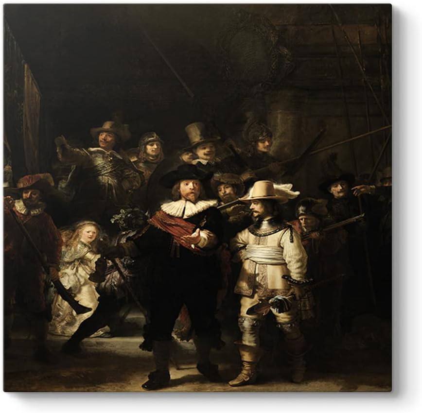 Rembrandt - Gece Devriyesi Tablosu 40 x 40