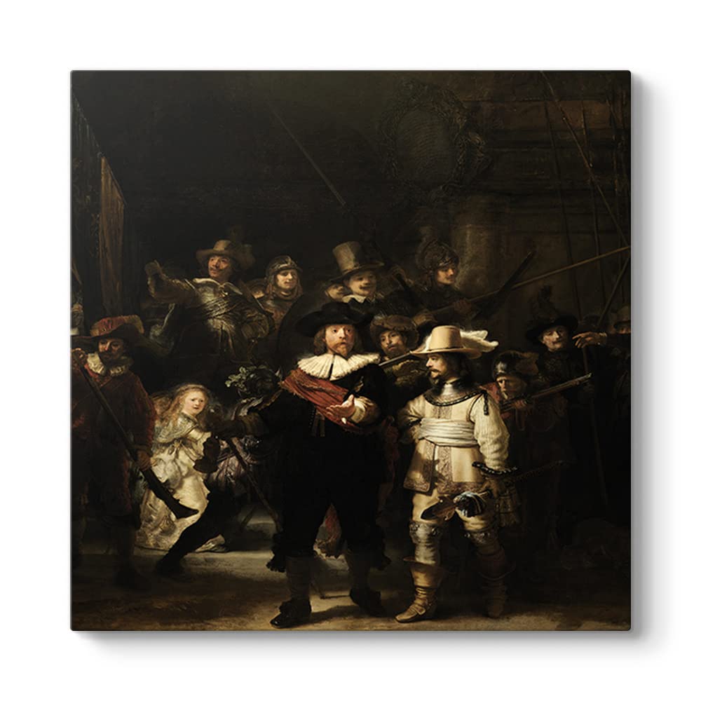 Rembrandt - Gece Devriyesi Tablosu 40 x 40
