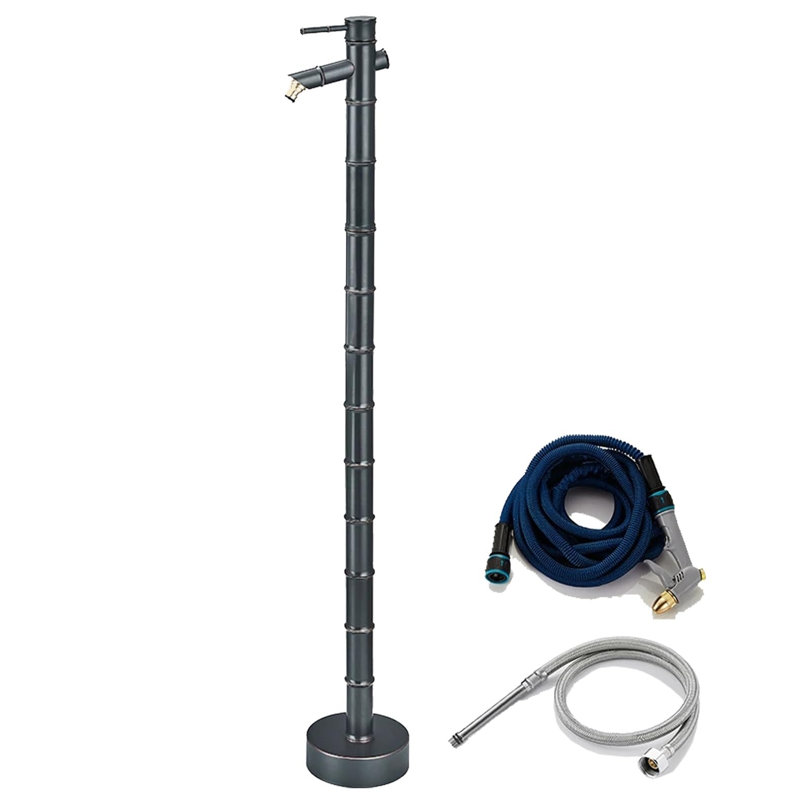 Wuxtokv One Color Garden Water Column, Outdoor Faucet With Brass Construction, Rustproof, Freeze Resistant, Adjustable Height For Yard