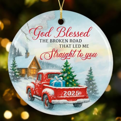 NewEleven for Couple - Heartfelt Gifts for Boyfriend, Girlfriend, Wife, Husband - Couples Christmas Ornament from Him, Her - Valentines Day Ornament