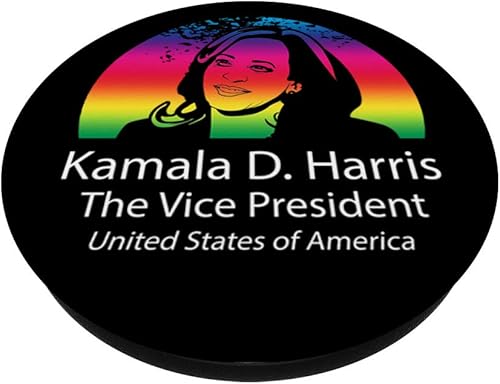 Miniatura 2 de Vicepresidente Kamala Harris 2021 LGBTQ Rainbow Sunset USA PopSockets PopGrip agarre intercambiable para teléfonos y tabletas