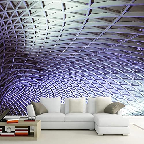 Papier Peint Autocollant 3D Espace Violet Créez un Cocon Étoilé dans la Chambre