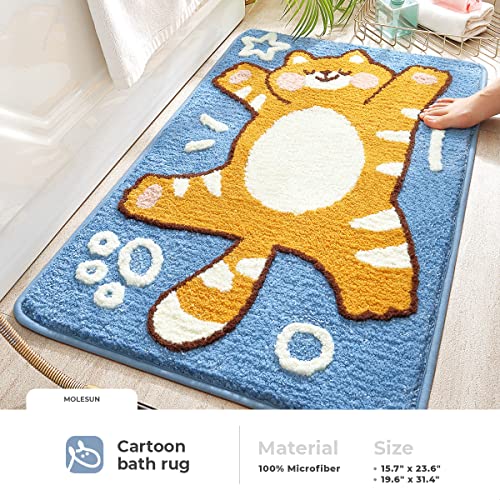Niedlicher Badteppich Badematte für Badezimmer Rutschhemmender Weicher Badteppich für Duschen Niedlich Plüsch Mikrofaser… – Bild 3
