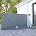 FAMIROSA Auvent Latéral Pliable de terrasse Gris 400 x 200 cm