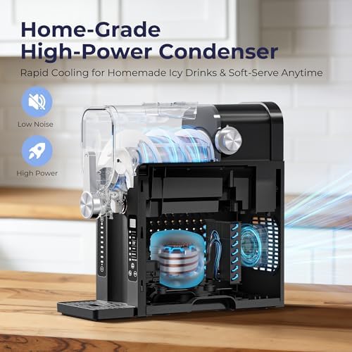 NEOISM Slushie Machine for Home, No Ice Needed Ice Cream Maker, Black — view 8