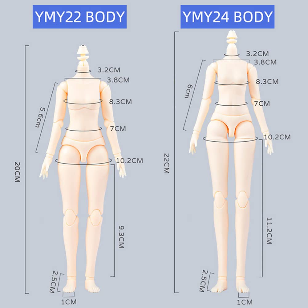 Amazon.co.jp: ミニ 1/6 スケール YMY ドール素体 8.6 インチ/9.4