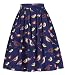 GRACE KARIN Vintage Women Midi Skirts 50's Swing Skirt Size L CL010401-5