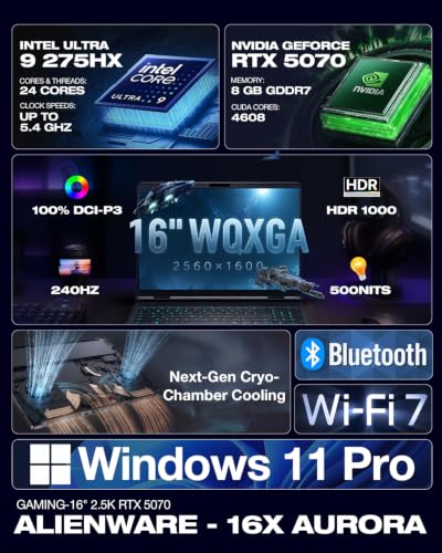 Image of Alienware 16X Aurora Gaming Laptop Intel Ultra 9 275HX 64GB DDR5 RAM 1T SSD