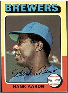 1975 Topps #660 Hank Aaron Brewers NR-MT 477370 Kit Young Cards