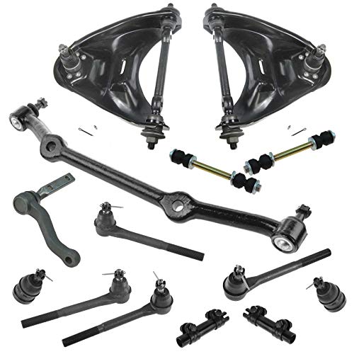 TRQ Front Steering Suspension Kit Ball Joint Tie Rod Sway Bar Link Control Arm Compatible with 1996-2005 Chevrolet Blazer 1996-2003 S10 1996-2001 GMC Jimmy Sonoma 1996-1999 Isuzu Hombre