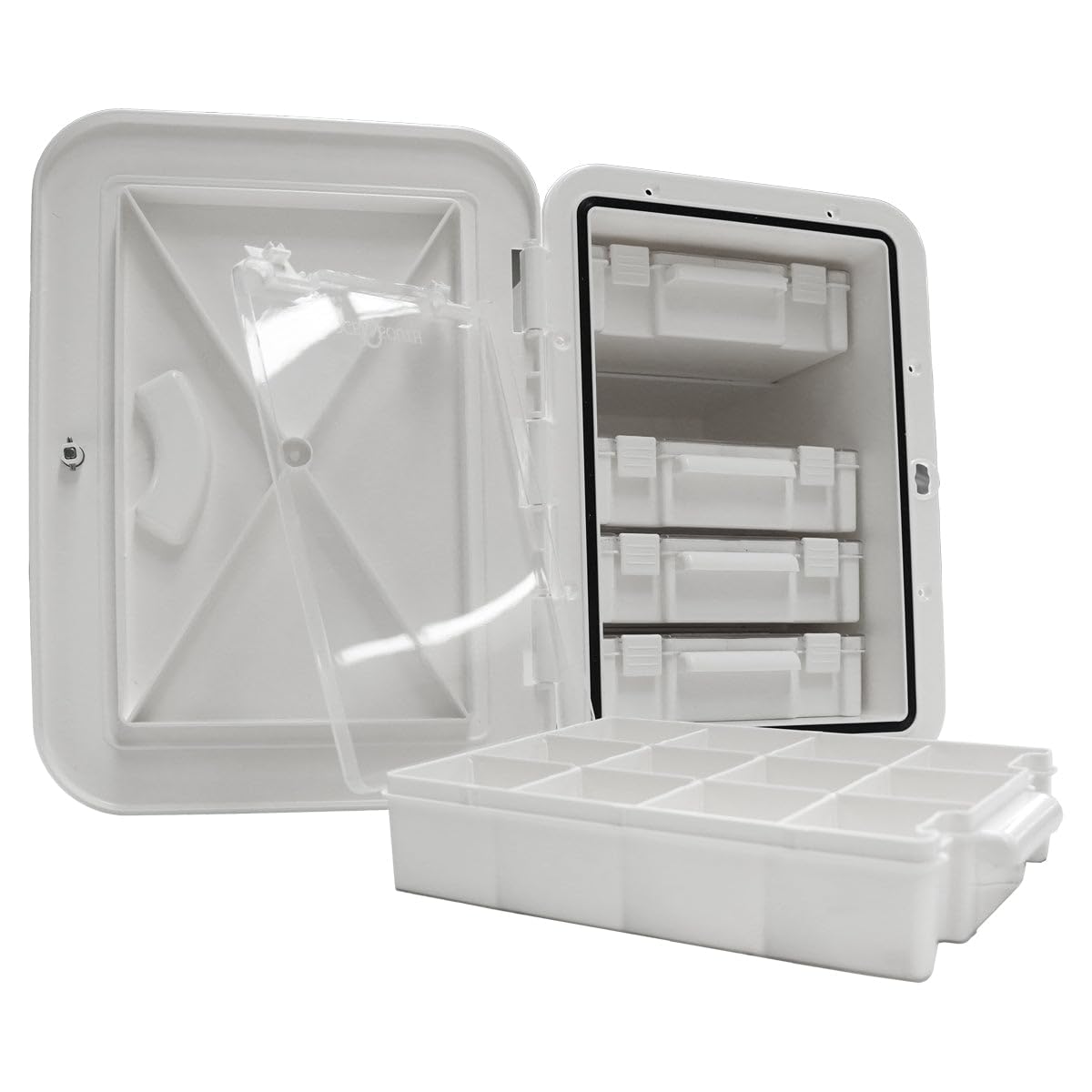 Oceansouth Hatch Aufbewahrungsbox für Angelzubehör (mit 5 Angelboxen)