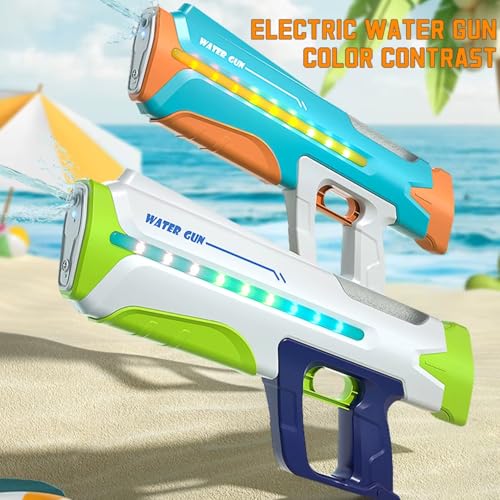 Image of Storio Rechargeable Electric Automatic Continuous Shooting High Pressure High Power Holi Pichkari Water Gun Toy for Kids - Auto Suction, 25-32Ft Range, Self-Filling