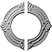 Ekena Millwork CM11BN2 Benson Ceiling Medallion, 11 1/8"OD x 6 1/8"ID x 5/8"P (Fits Canopies up to 6 1/8"), Factory Primed