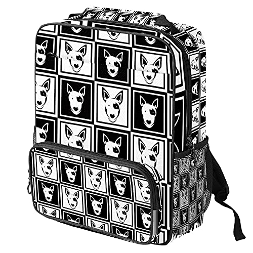 Sac de travail tendance imprimé Hipster Bull Terrier pour le quotidien