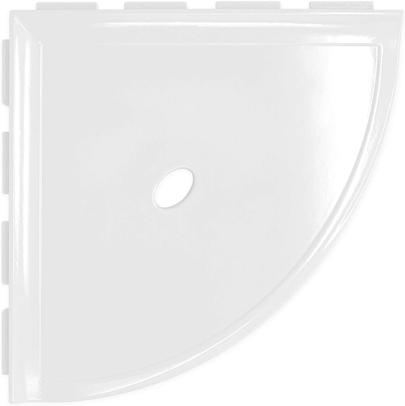 Daltile Bath Accessories White 8 in. x 8 in. Ceramic Wall Mounted Corner Shelf 0100BA7801P