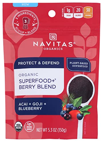 Navitas Organics Organic Superfood+ Berry Blend, Gluten Free, Non...