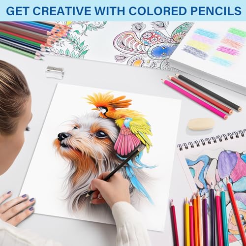 V-Opitos 48 Pack Colored Pencils Set - Pre-sharpened Art Supplies