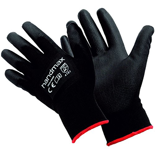 HANDMAX ATLANTA BLACK PU GLOVE (PUGGY) MECHANICS/ENGINEERS EXTRA EXTRA LARGE XXL (11) 120 PAIRS