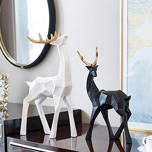 Mueble de TV de Regalo nórdico Minimalista Moderno Pareja de Alces un par de Adornos de decoración del hogar 2 Piezas