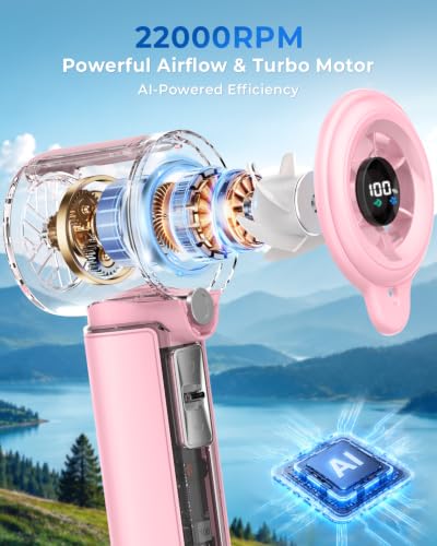 Image of Eopora Mini Mist Fan, Portable Rechargeable Hand Fan, 8-12H Runtime