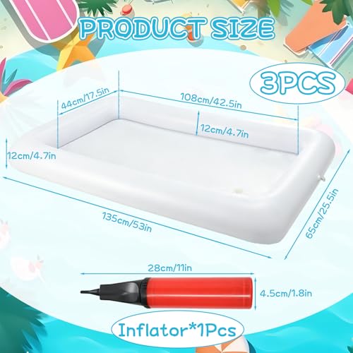 bllbiwin 3 Pcs 53 in x 25.5 in Inflatable Serving Bars with Drain Plug by bllbiwin - Used condition - Image 2