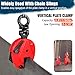 Vertical Plate Lifting Clamp,1760lbs Capacity Heavy Duty Steel Plate Clamp 0.8T with 0.8 Inch Jaw Opening, Industrial Lifting Clamp for Sheet Metal and Steel Plate Handling