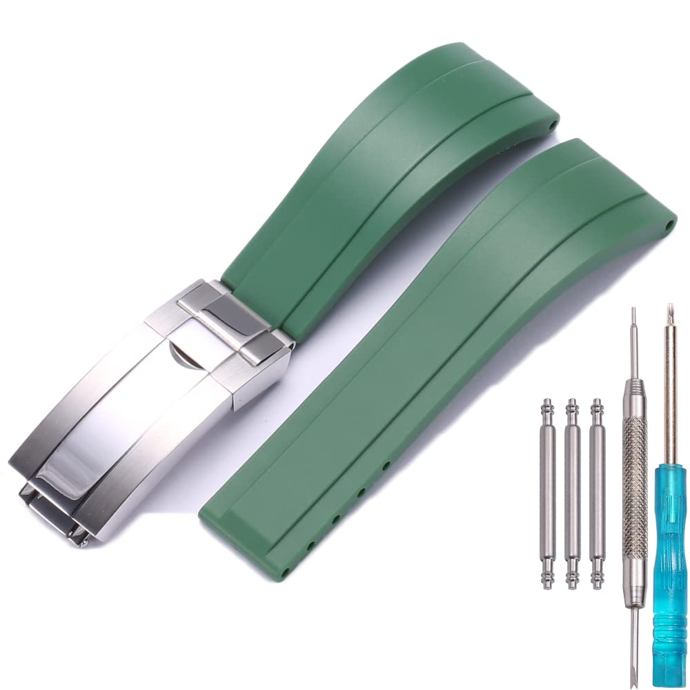 MCXGLRubber Watch Band Compatible with Rolex Yacht Master Oysterflex Submariner GMT Daytona 20mm Strap Waterproof Bracelet Watch accessories