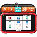 LAUNCH CRP123E V3.0 OBD2 Maquina Diagnosis Coche Multimarca Español con 4 Sistemas y 7 Función de Reinicio Escaner Sistema de Motor ABS SRS AT, Reset de Aceite ETS SAS, CANFD&DOIP WiFi Actualización