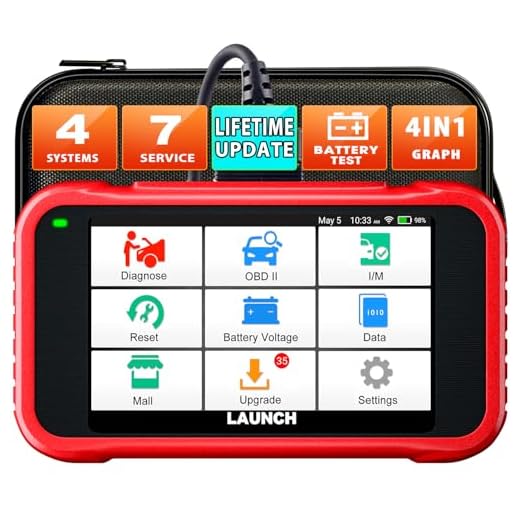 Launch CRP123E V2.0 OBD2 Diagnosegerät Auto Auslesegerät Kfz-Codeleser für Motor,ABS,SRS, Automatik Getriebe,7 Resets: ABS-Blutung/Öl/SAS/Throttle/DPF/EPB/Battery Reset, lebenslanges Upgrade,FCA