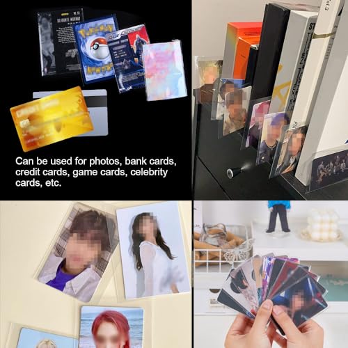 HLIWS Card Document Sleeve, 400pcs 68 x 90mm Clear PVC Protect Top Loader Game Card Sleeves, for Most Cards Waterproof - Image 3