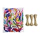 CUWELT 250 x Farbige Holzklammern Mini mit Juteschnur, 3,5CM Bunte Kleine Klammer, DekoKlammern, Wäscheklammer für Fotopapier Fotowand Clothespins DIY Handwerks Basteldekoration mit 30m Jute Twine