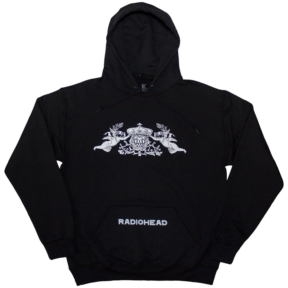 Rock Off officially licensed products Radiohead Bearhead Crest Pullover Hoodie XL Black