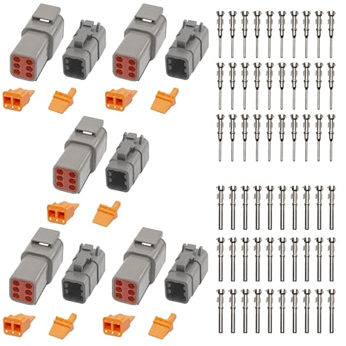 Connecteur 6 broches étanche type DTM pour équipement de véhicule tout-terrain