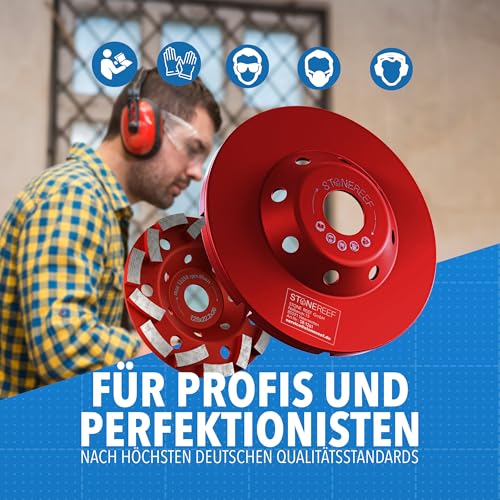 Diamantschleiftopf 125mm Schleifscheibe Beton Estrich Granit Topfscheibe – Ansicht 6