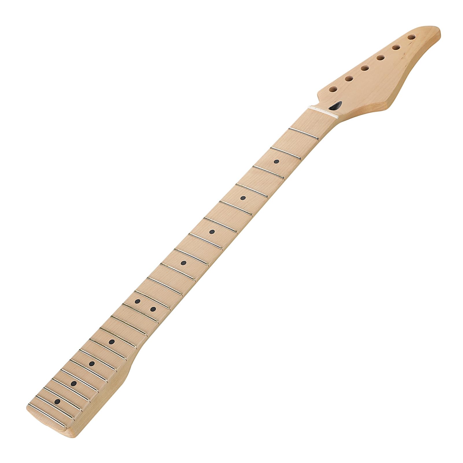 Asixxsix Manico per Chitarra, Tastiera in Acero a 22 Tasti, Manico per Chitarra Elettrica Truss Rod a Doppia Azione, per Telecaster con Dado in Osso da 42 Mm per Parti di Ricambio Stile ST