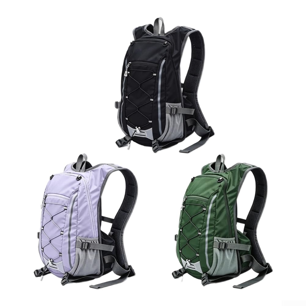 Zaino compatto da trekking leggero da 20 l, con tasche multiple e supporto posteriore traspirante per sport all'aria aperta (viola)