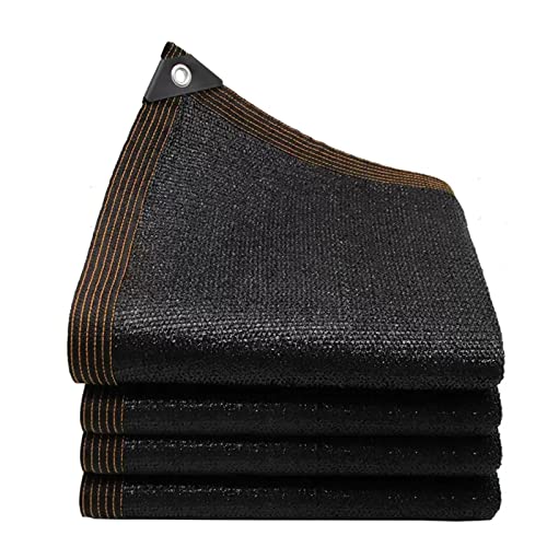 Telone ombreggiante resistente da 7 m, 98% tessuto a rete nero con occhielli per serra, balcone, cortile, tetto e posto auto coperto, rete traspirante per la privacy