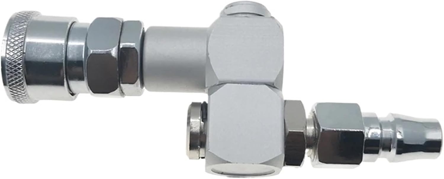 1/4" Air Swivel Adapter Pneumatic Conversion Universal Joints 360 Degrees Rotate Universal Joint For Connectors(EU Plug)