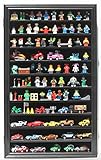 Minifigures Miniature Figures Display Case Wall Curio Cabinet (Black Finish)