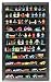 Minifigures Miniature Figures Display Case Wall Curio Cabinet (Black Finish)