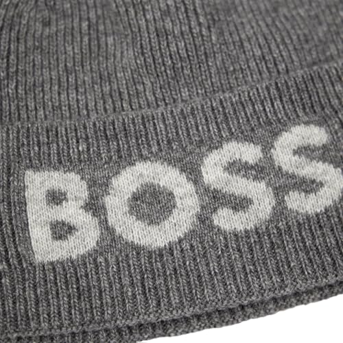 Bonnet Elios Boss gris clair argenté en maille douce pour hiver