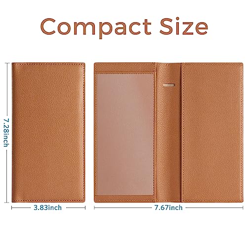 Image of CoBak Checkbook Cover for Women & Men - PU Leather Case with RFID Blocking | Classic Design Check Book Holder for Personal and Business