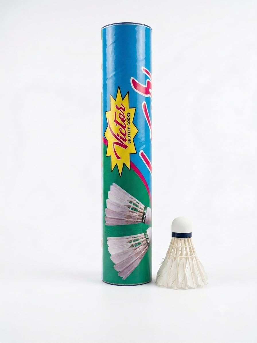 Victor Feather Shuttlecock Set of 10 | Premium Natural Feather Badminton Shuttle Cock | High Speed & Stable Flight | Ideal for Practice & Tournament Play (Pack of 10, White)-picture-38